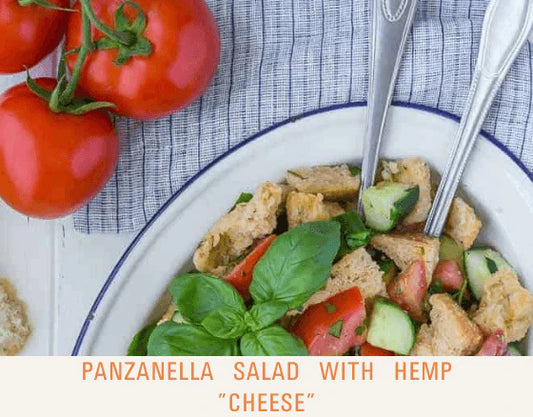 Panzanella Salad with "Hemp" Cheese - Dr. Sebi's Cell Food