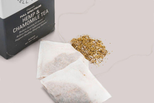 Hemp and Chamomile Tea's open pack
