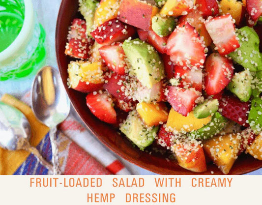 Fruit-loaded salad with creamy hemp dressing - Dr. Sebi's Cell Food