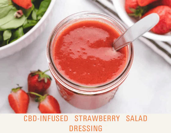 CBD-infused strawberry salad dressing - Dr. Sebi's Cell Food