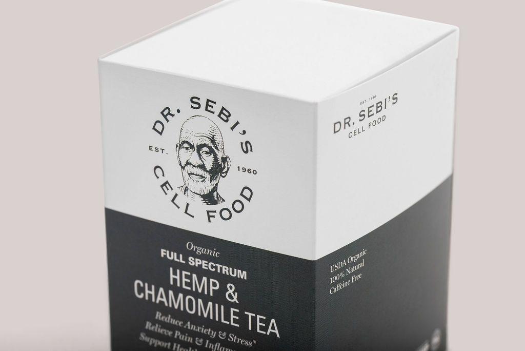 Hemp and Chamomile Tea packaging